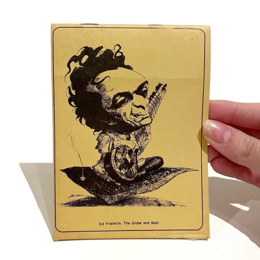 Vintage Ed Franklin Artwork Globe and Mail Notepad Newspaper Collectable Rare